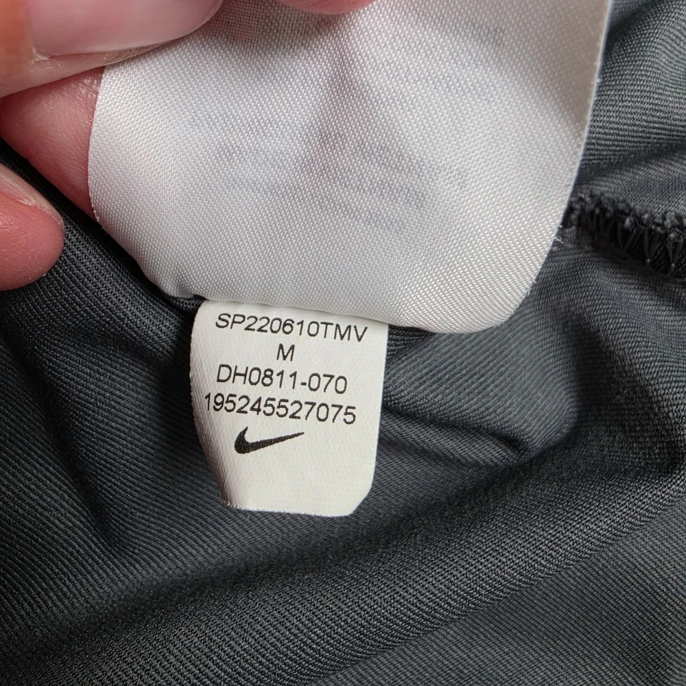 Nike Texas Longhorns Golf Polo Mens M Gray Abstract Stripe Dri-FIT DH0811-070